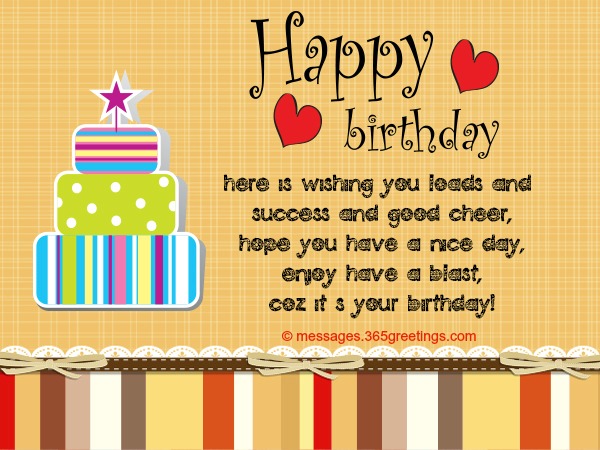 Happy Birthday Greeting Card Message Birthday Card Messages, And Card Wordings - 365Greetings.com