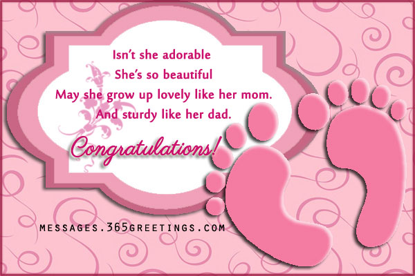 congratulations baby girl message