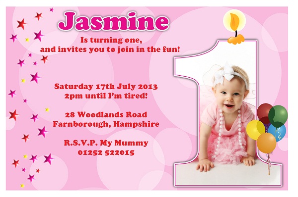 1st Birthday Invitations - Messages, Greetings and Wishes