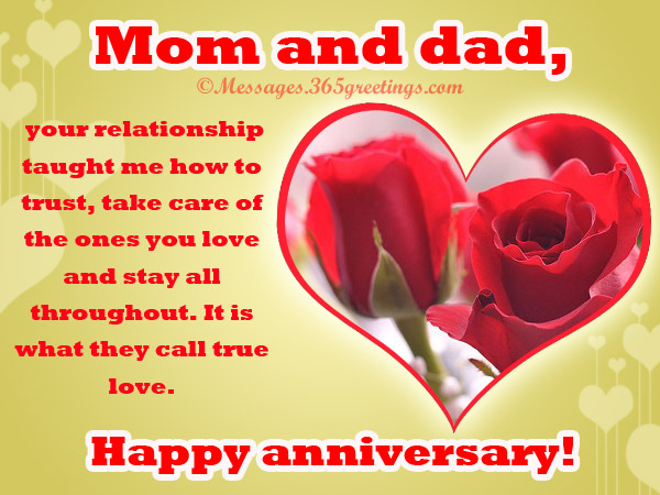 Anniversary Messages For Parents 365greetings Com