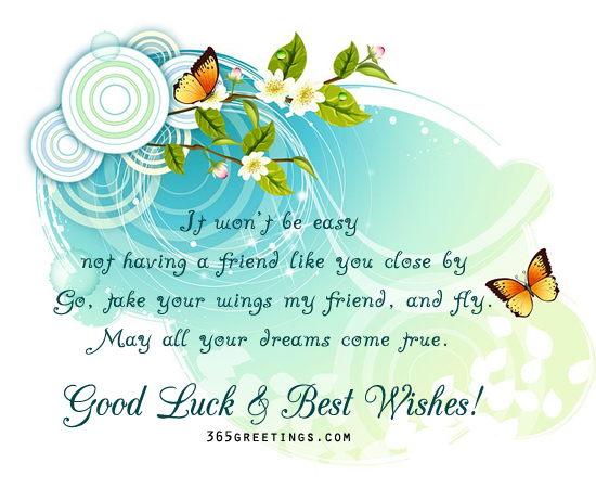 goodbye and good luck wishes