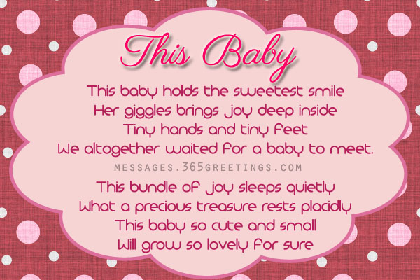 new baby girl poems