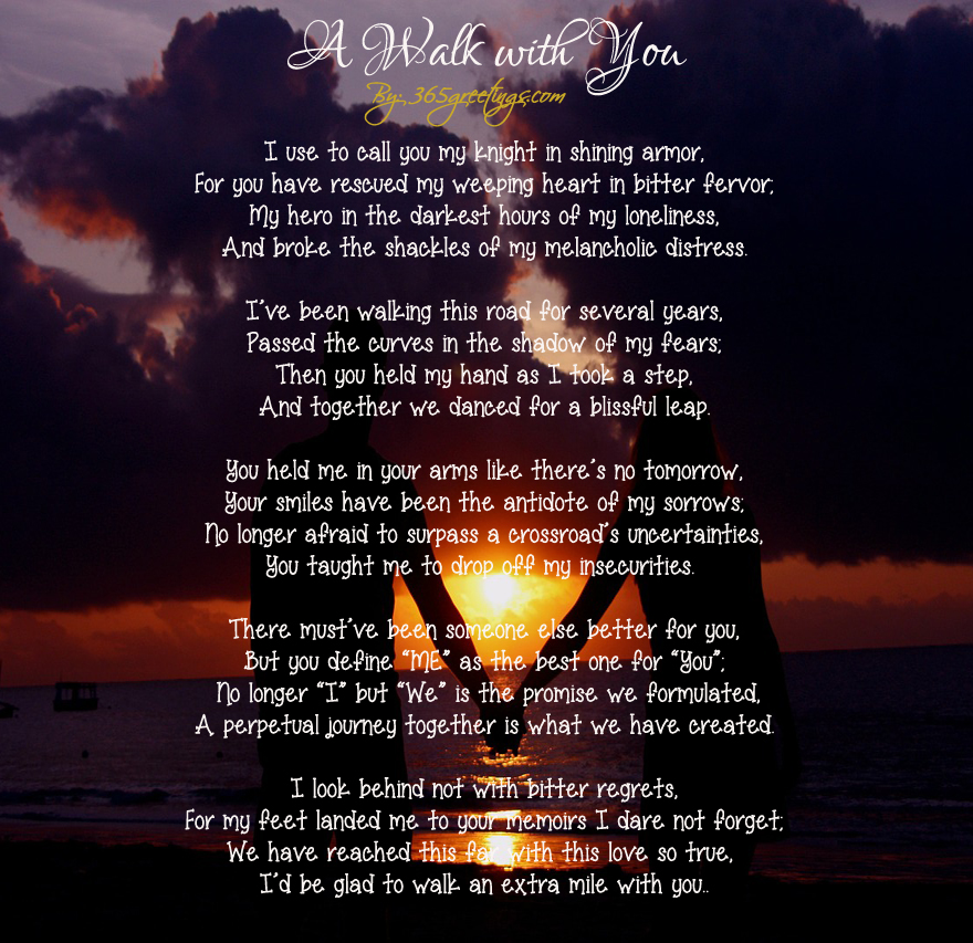 Love Poems For Him 4 â€“ A Walk With You