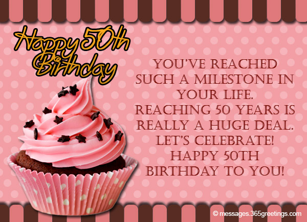 50th Birthday Wishes and Messages  365greetings.com