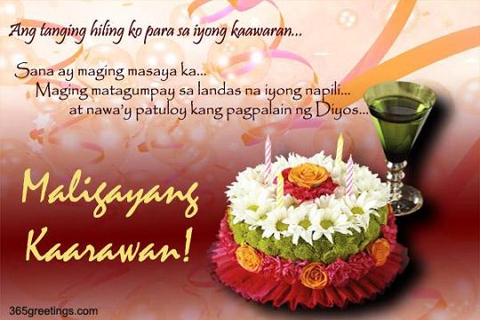 Happy Birthday in Tagalog - 365greetings.com