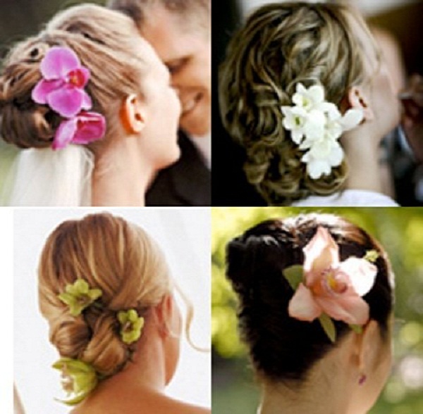 wedding hair styles flowers