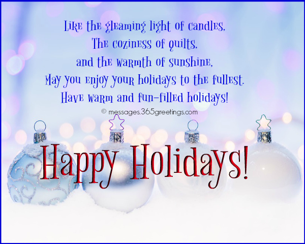 Happy Holiday Wishes Greetings And Messages