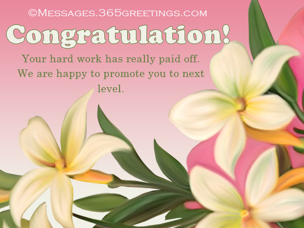 congratulations job promotion messages