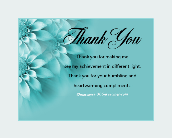 How To Say Thank You For A Compliment - 365Greetings.com