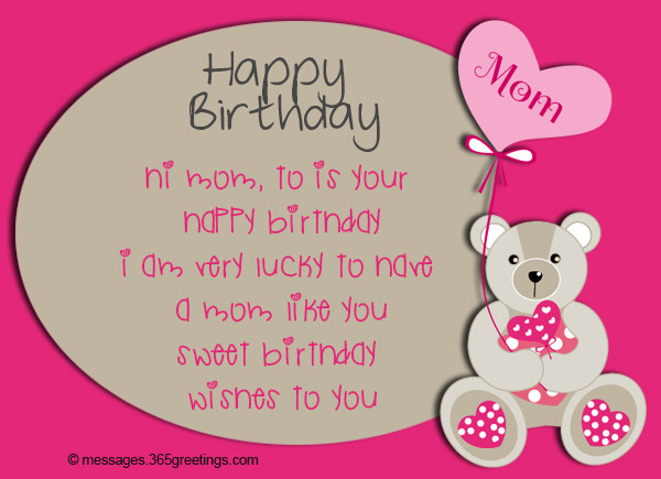 cute birthday messages for mom