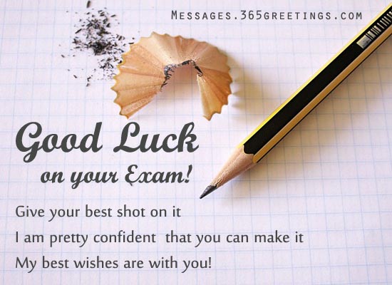 good luck wishes for exam