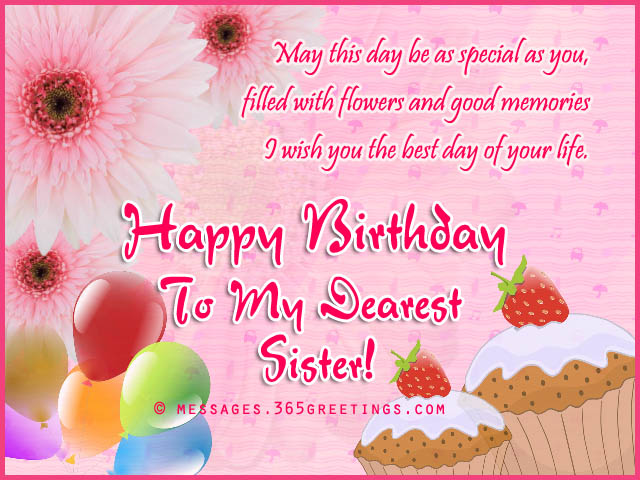 Birthday wishes For Sister, that warm the heart - 365greetings.com