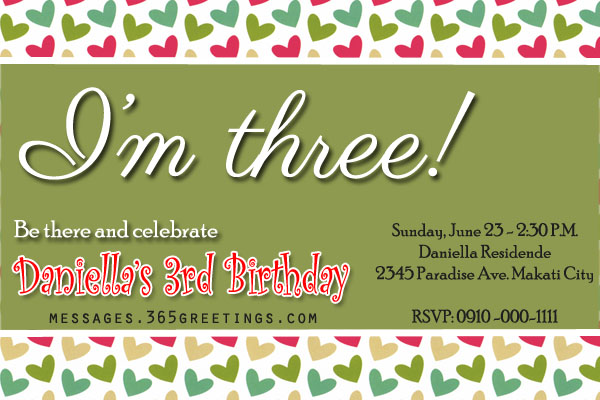 3Rd Birthday Invitation Wording 5