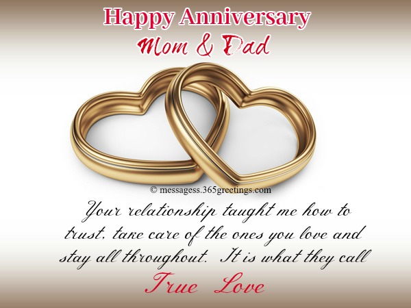 Anniversary Messages for Parents - 365greetings.com