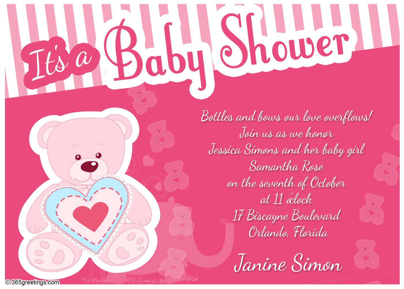 baby shower ladies only wording