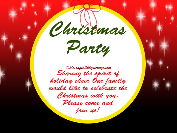 Christmas Eve Invitation Wording Ideas 5