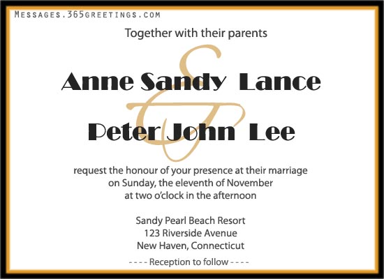 Wedding Invitations Text Message 6