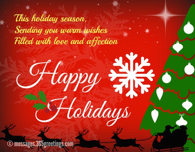 Happy Holidays Wishes Examples