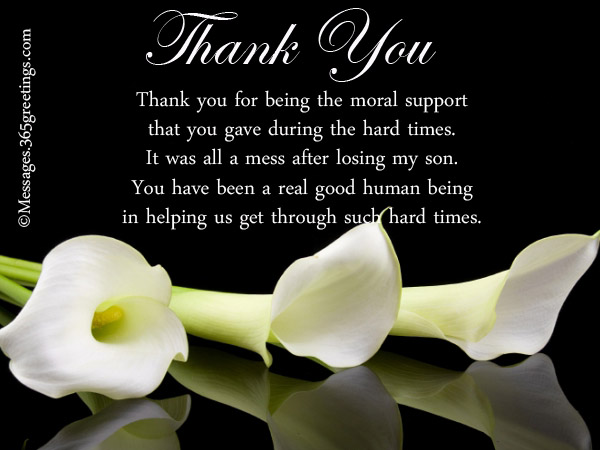 Funeral Thank You Notes 365greetings Com