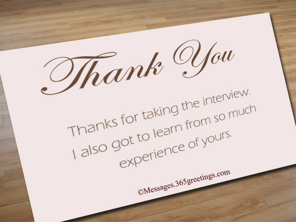 thank you notes for interview