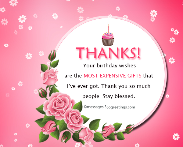 thanks birthday wishes for facebook